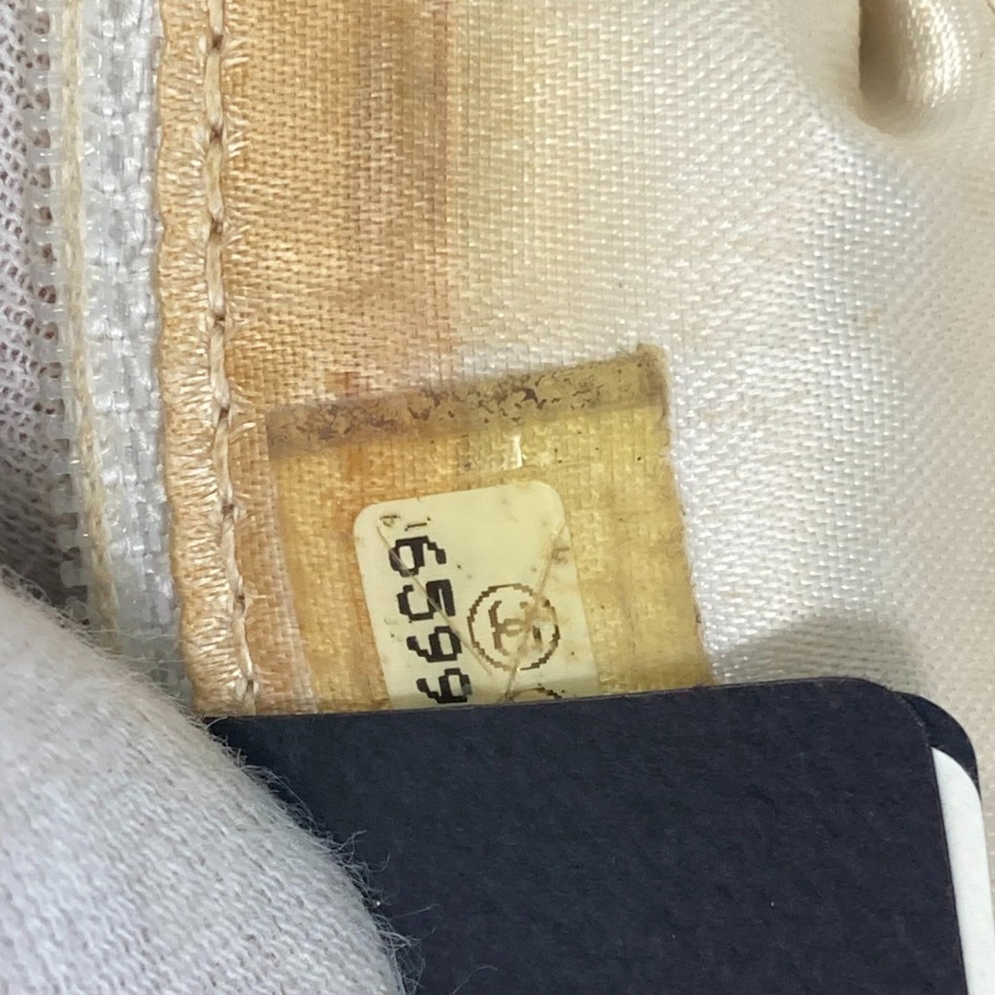 Chanel Logo CC, White, Leather, tote