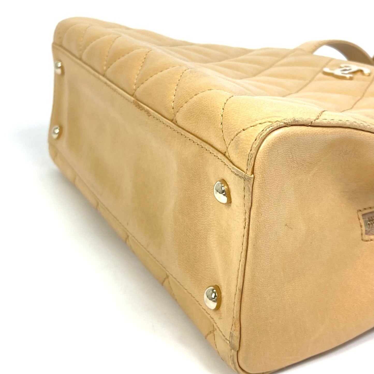 Chanel Wild stitch, Beige, Leather, handbag