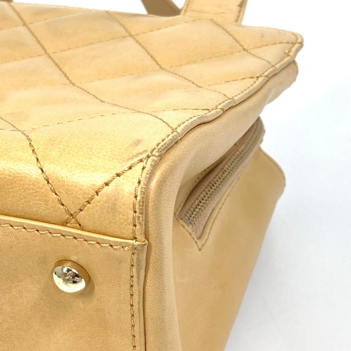 Chanel Wild stitch, Beige, Leather, handbag