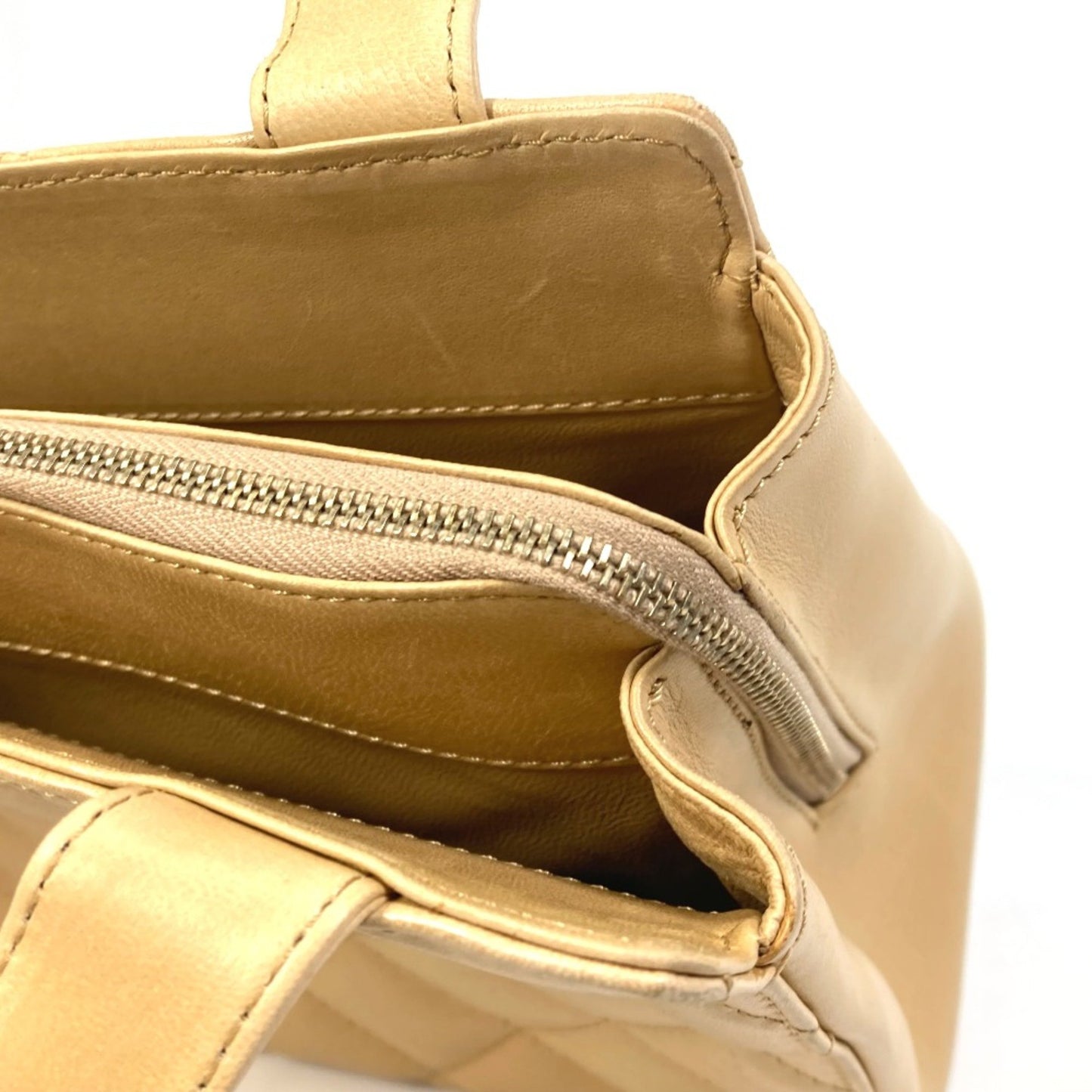Chanel Wild stitch, Beige, Leather, handbag