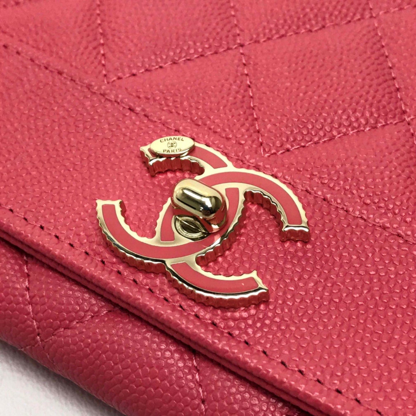 Chanel Matelassé, Pink, Leather, wallet