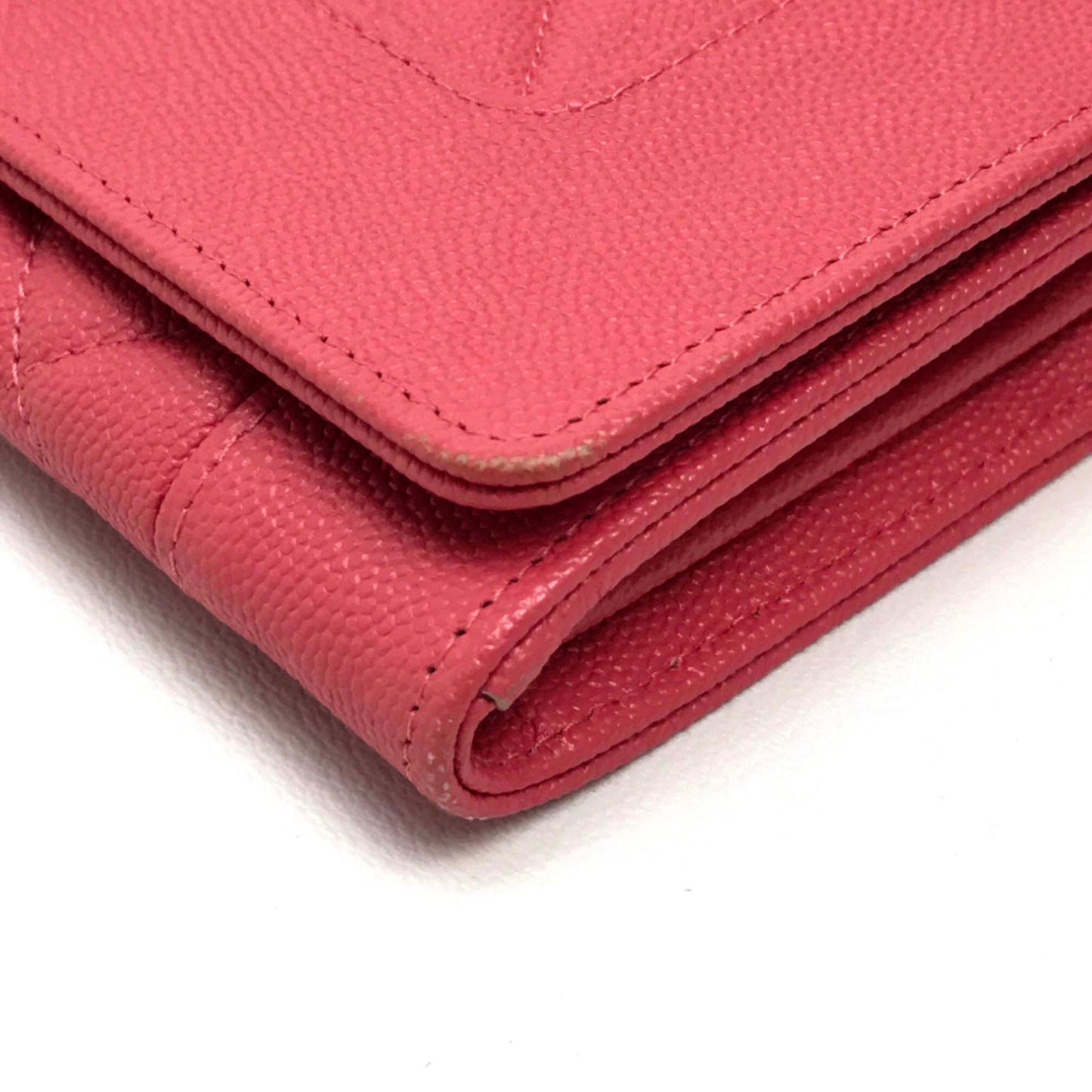 Chanel Matelassé, Pink, Leather, wallet