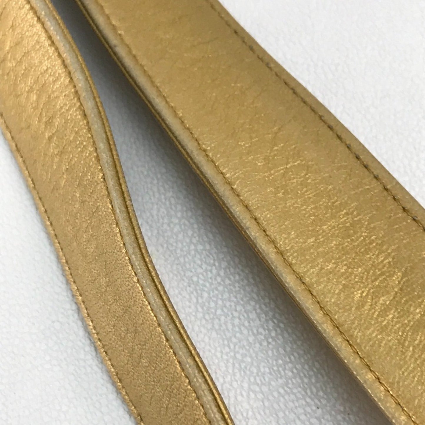Chanel Matelassé, Gold, Leather, shoulder