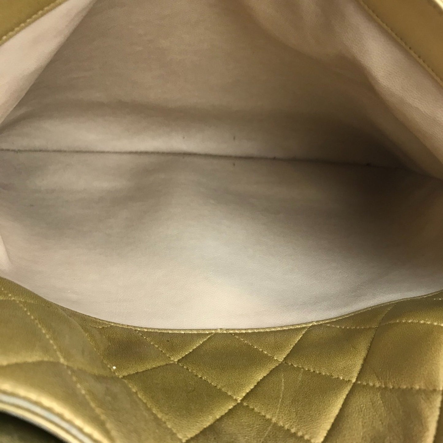 Chanel Matelassé, Gold, Leather, shoulder