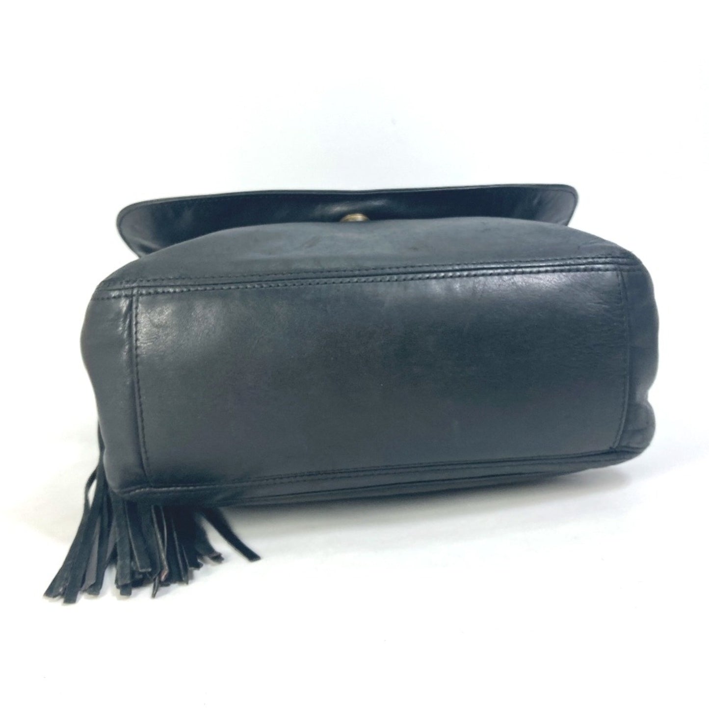 Chanel Logo CC, Black, Leather, shoulder