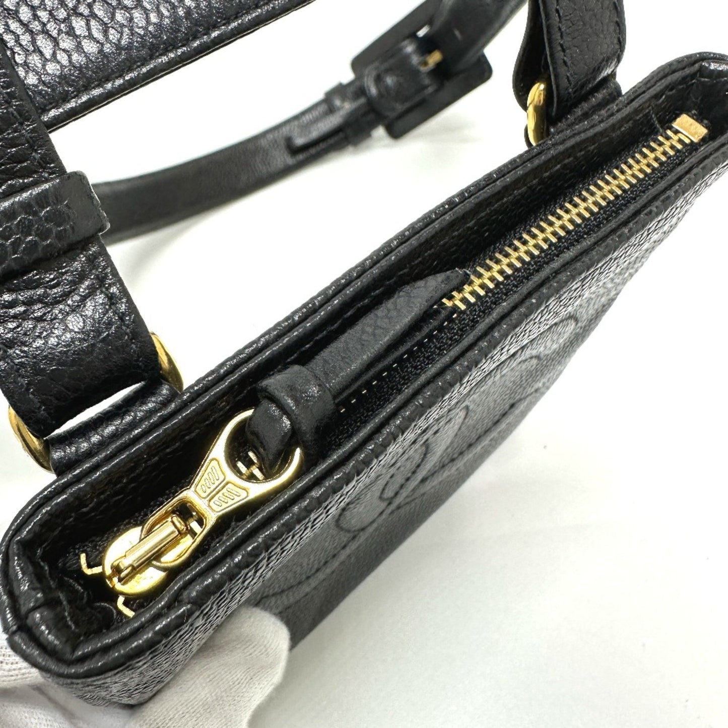 Chanel Logo CC, Black, Leather, clutch