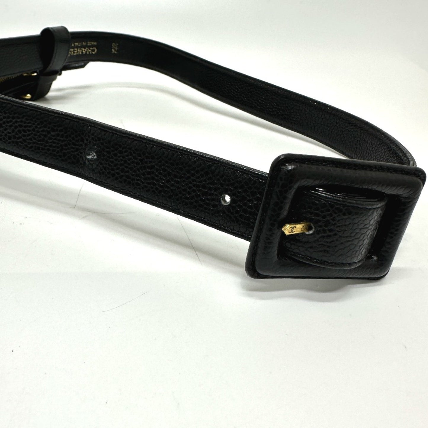 Chanel Logo CC, Black, Leather, clutch