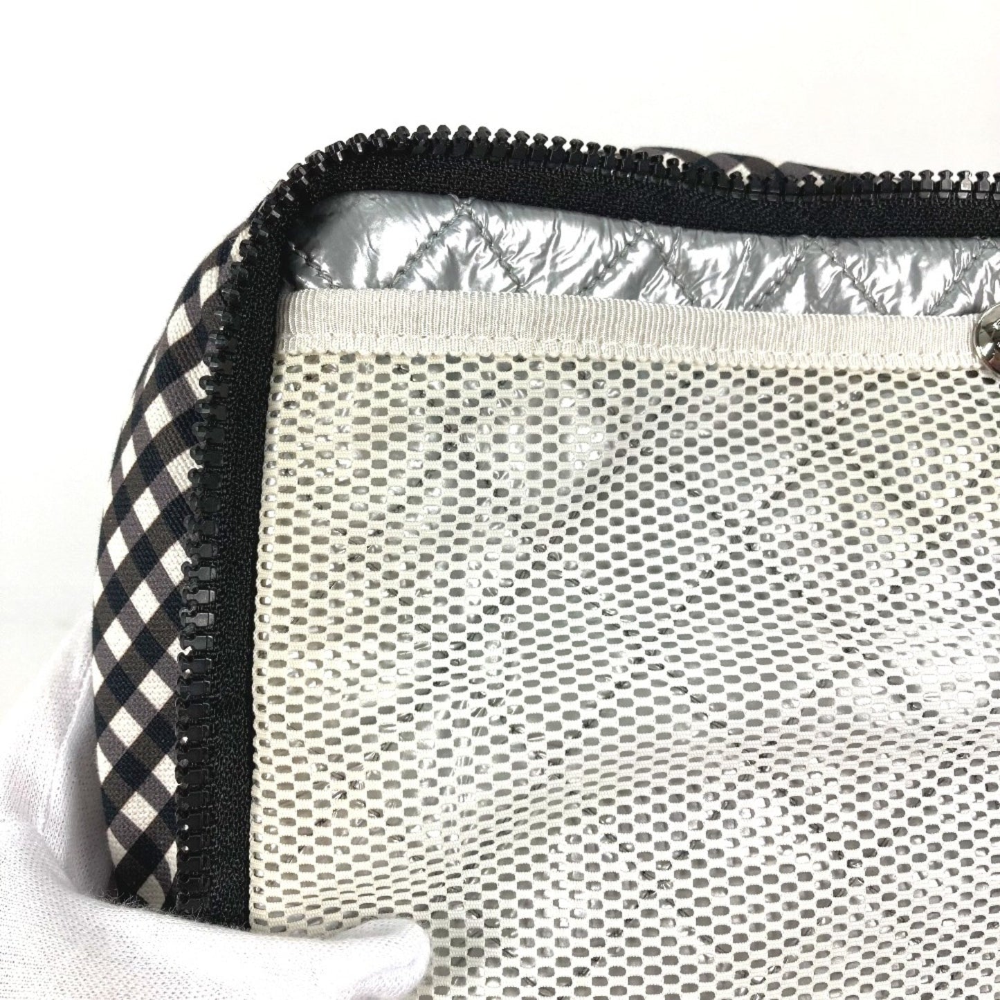 Chanel Coco Mark, White, Cloth, handbag