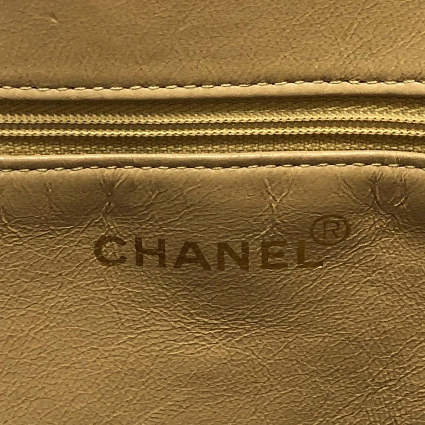 Chanel Coco Mark, Beige, Leather, tote