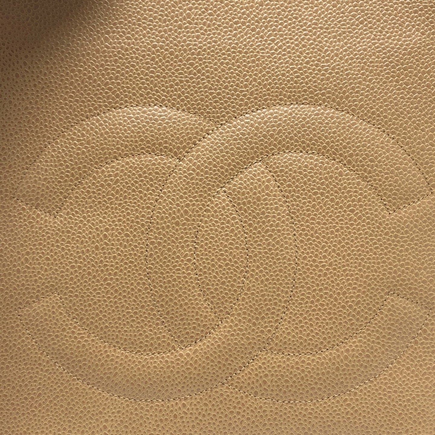 Chanel Coco Mark, Beige, Leather, tote
