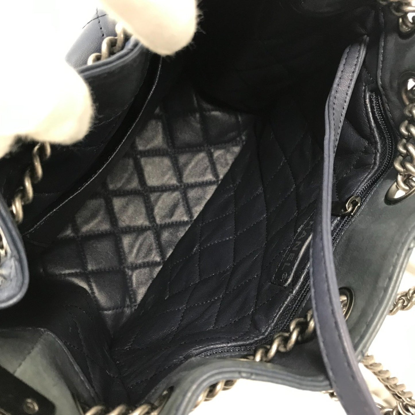 Chanel Matelassé, Blue, Leather, backpack