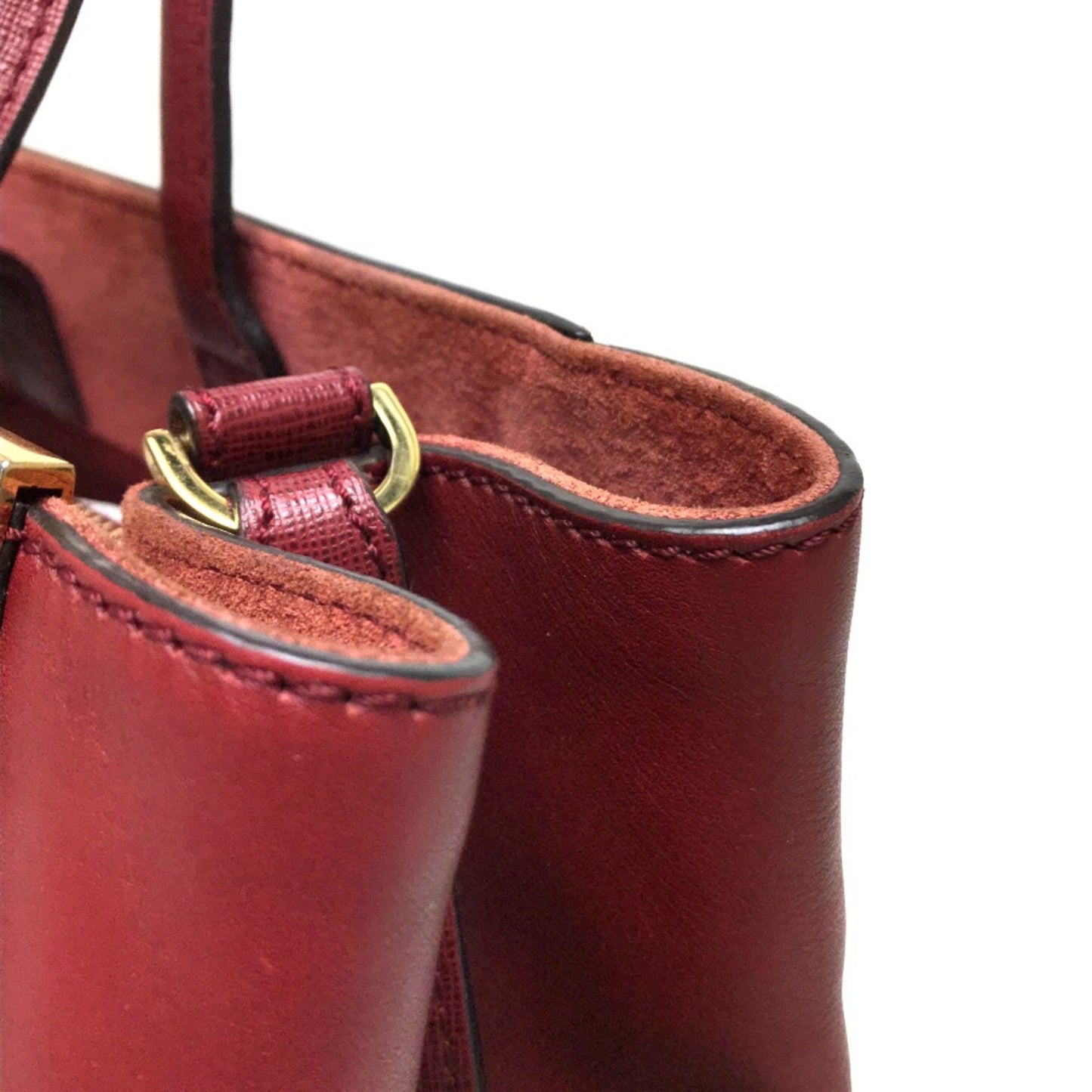 Fendi 2Jours, Burgundy, Leather, handbag