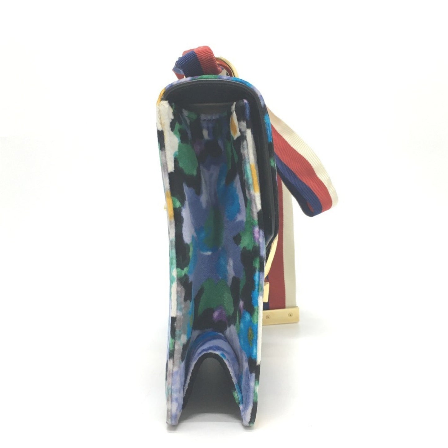 Gucci Sylvie, Blue, Leather, shoulder