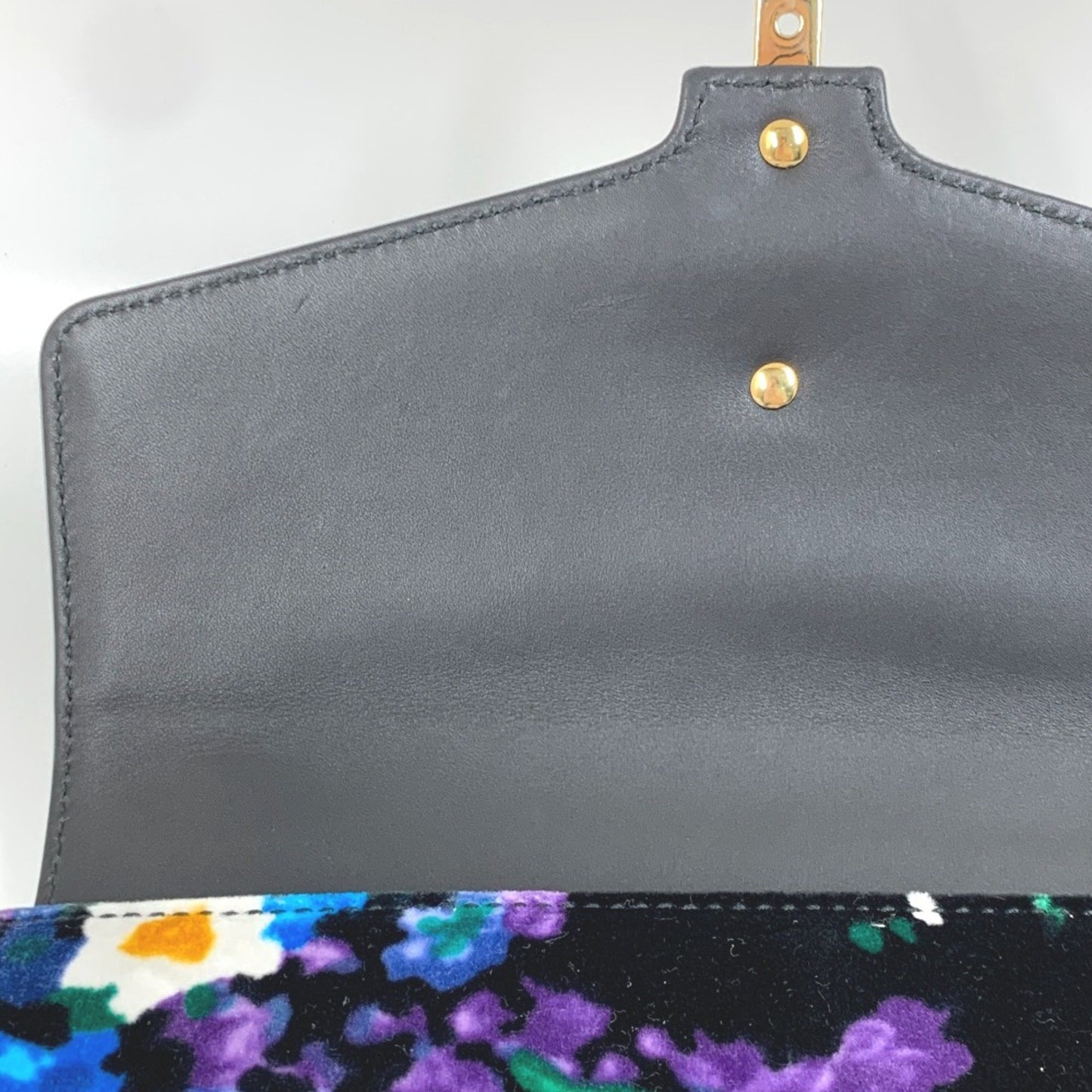 Gucci Sylvie, Blue, Leather, shoulder