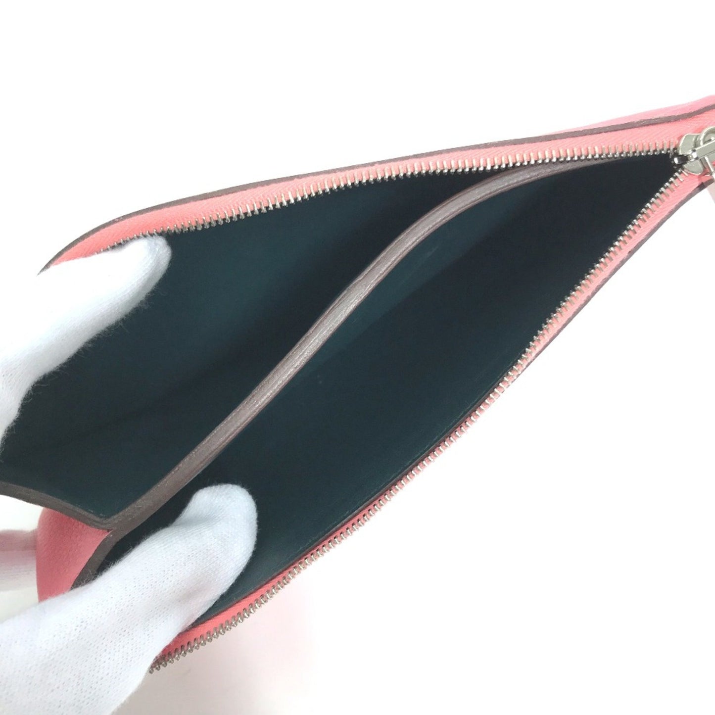 Hermès, Pink, Leather, clutch