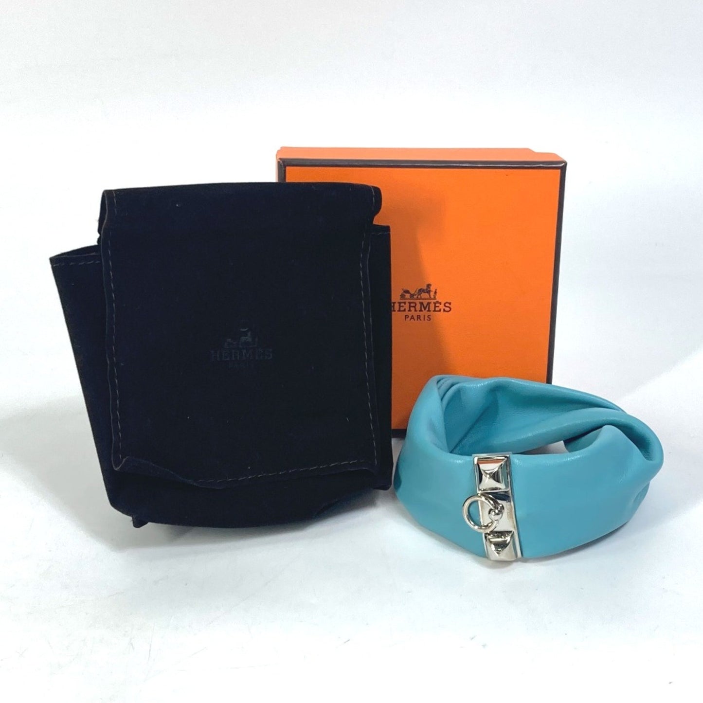 Hermès Petit H, Blue, Leather, bracelet