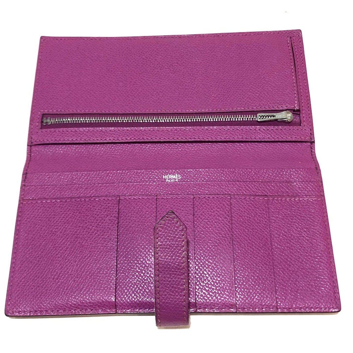 Hermès Béarn, Purple, Leather, wallet