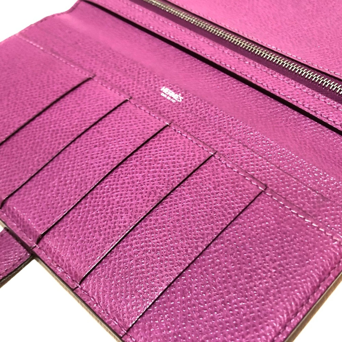 Hermès Béarn, Purple, Leather, wallet