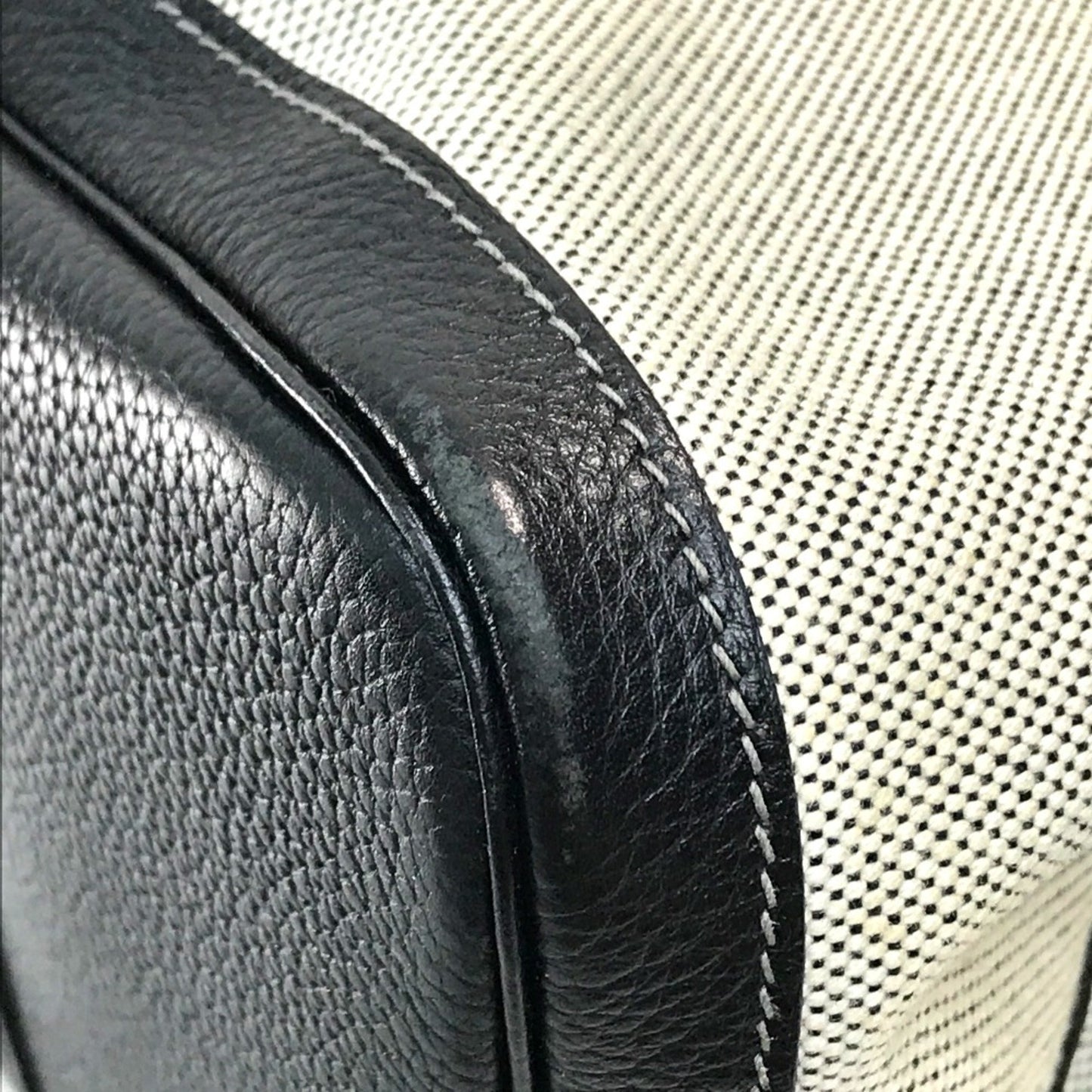 Hermès Garden Party, Grey, Canvas, handbag