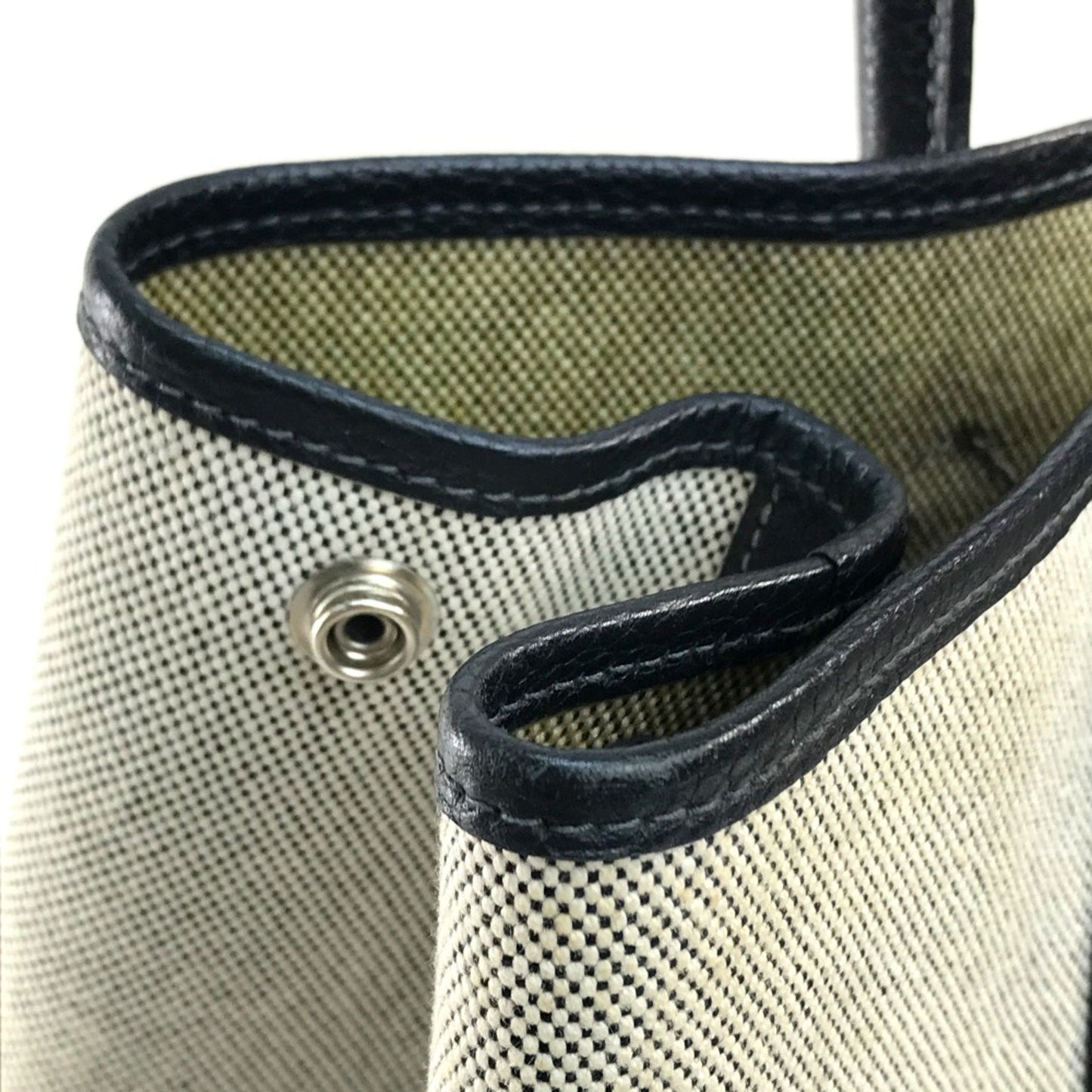 Hermès Garden Party, Grey, Canvas, handbag