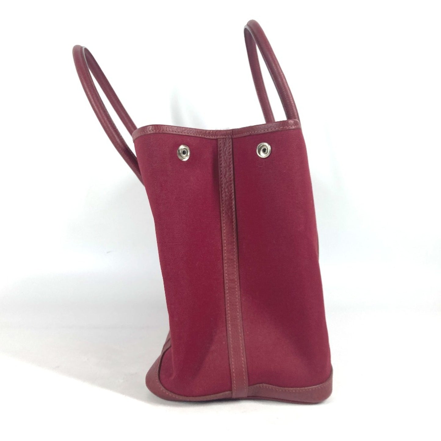 Hermès Garden Party, Red, Canvas, tote