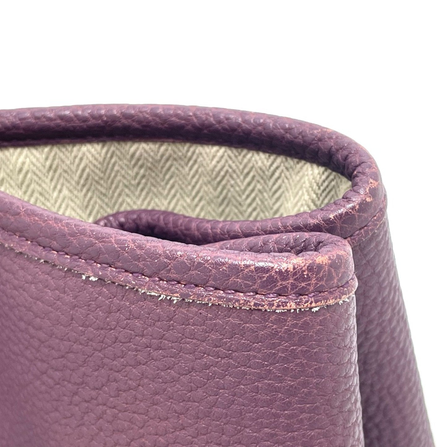 Hermès, Purple, Leather, tote
