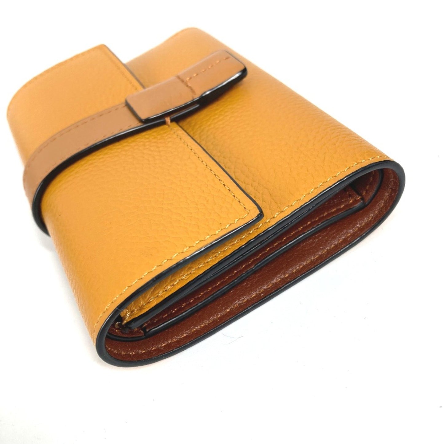 Loewe Trifold Wallet, Yellow, Leather, wallet