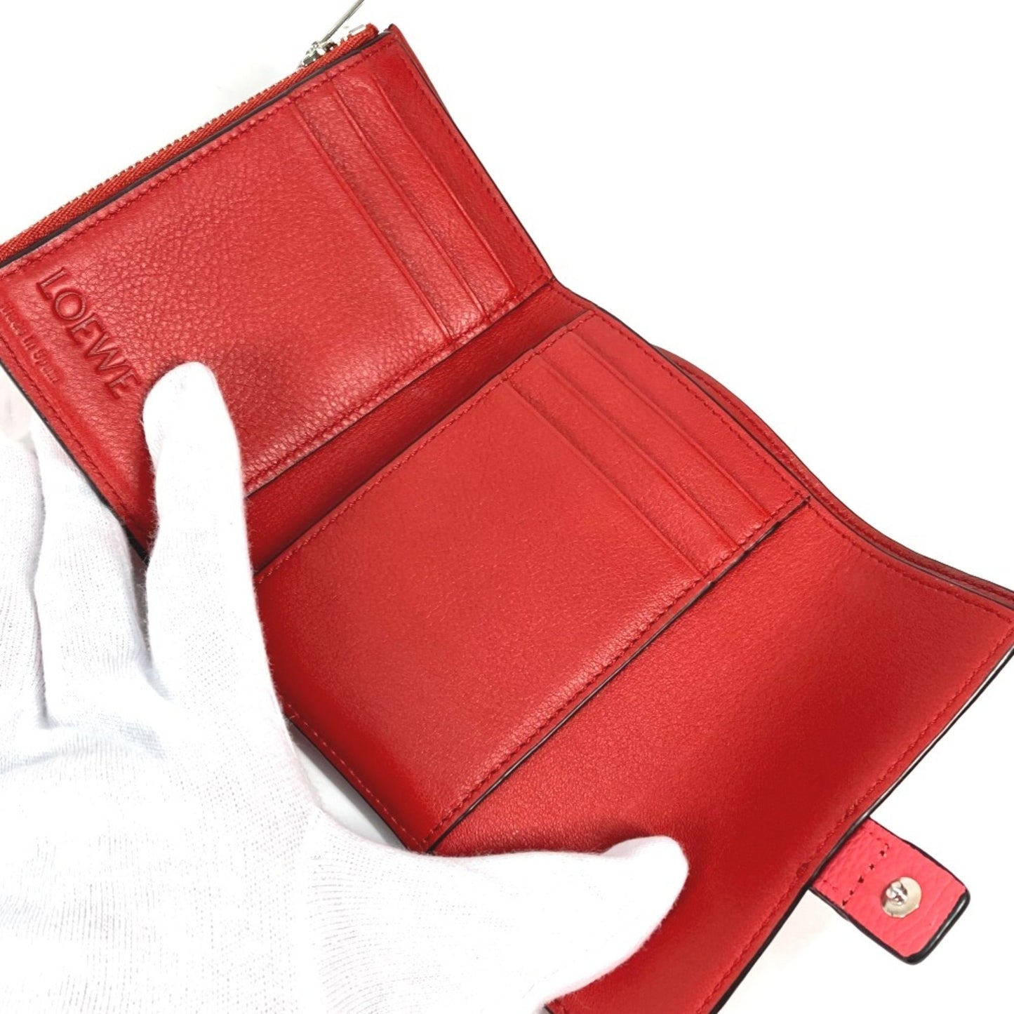 Loewe Trifold Wallet, Pink, Leather, wallet