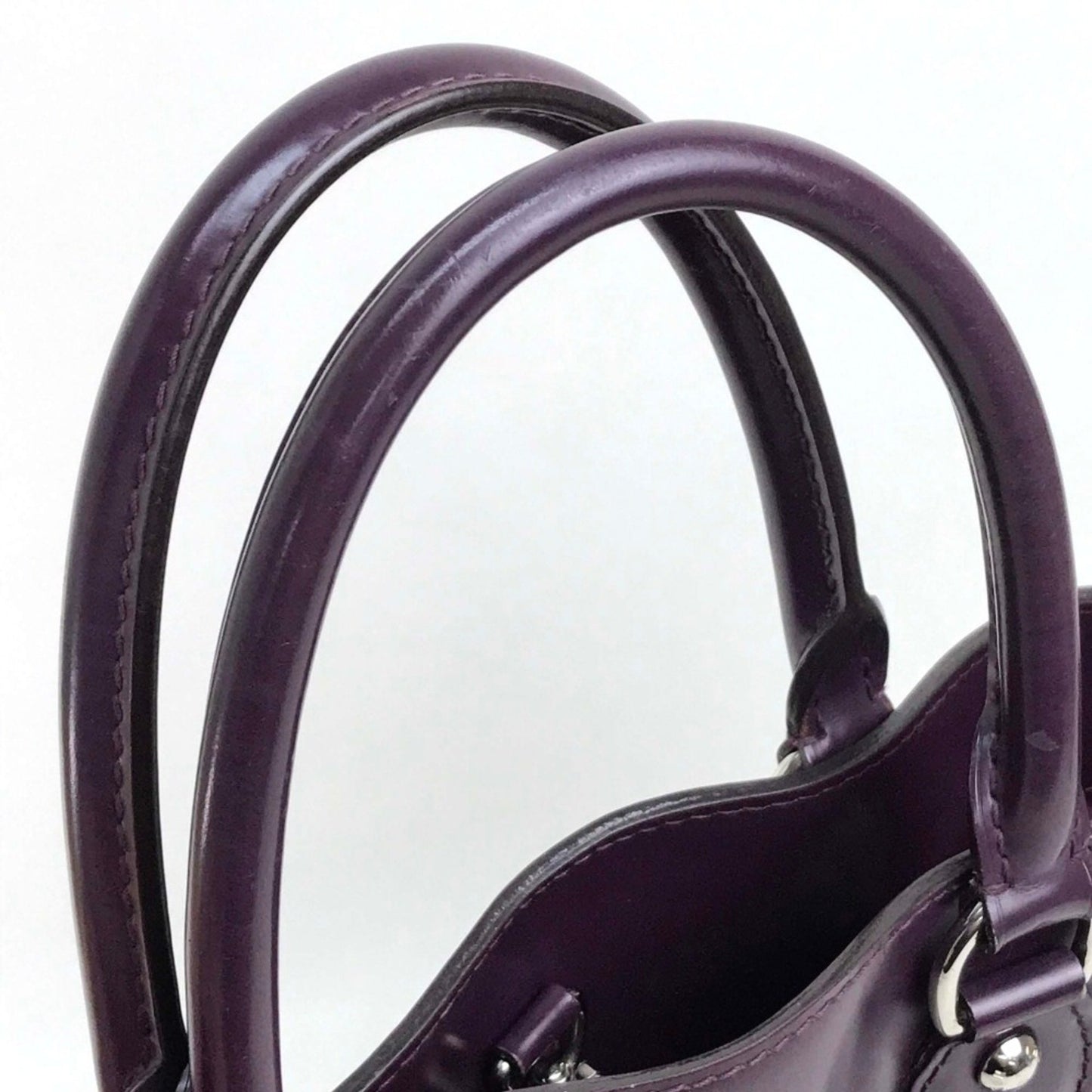 Louis Vuitton Passy, Purple, Leather, handbag