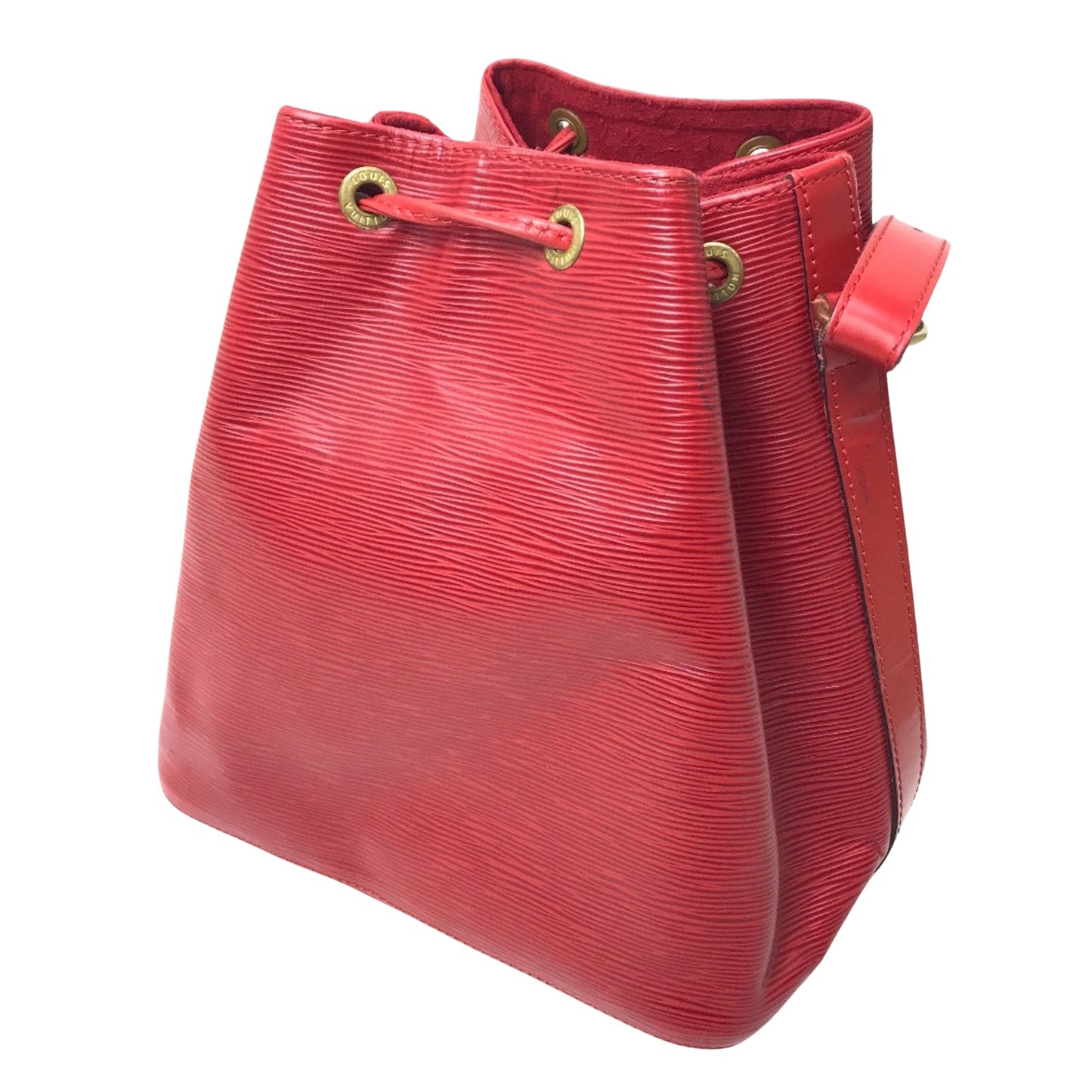 Louis Vuitton Noé PM, Red, Leather, shoulder