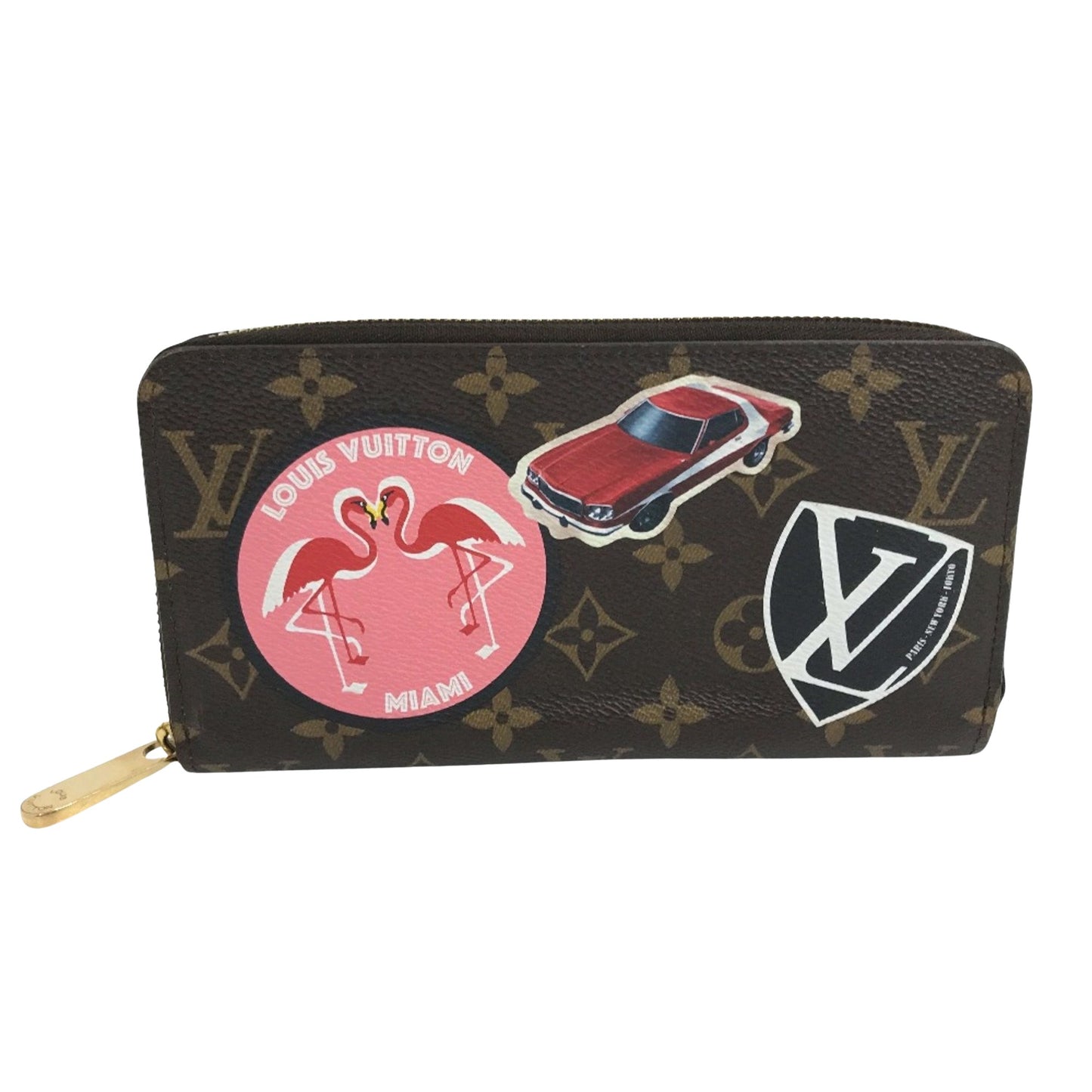 Louis Vuitton Portefeuille zippy, Brown, Canvas, wallet