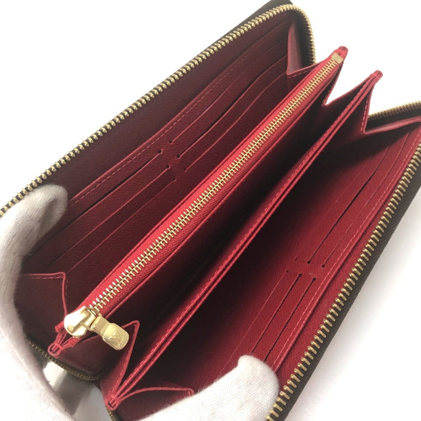 Louis Vuitton Portefeuille zippy, Brown, Canvas, wallet