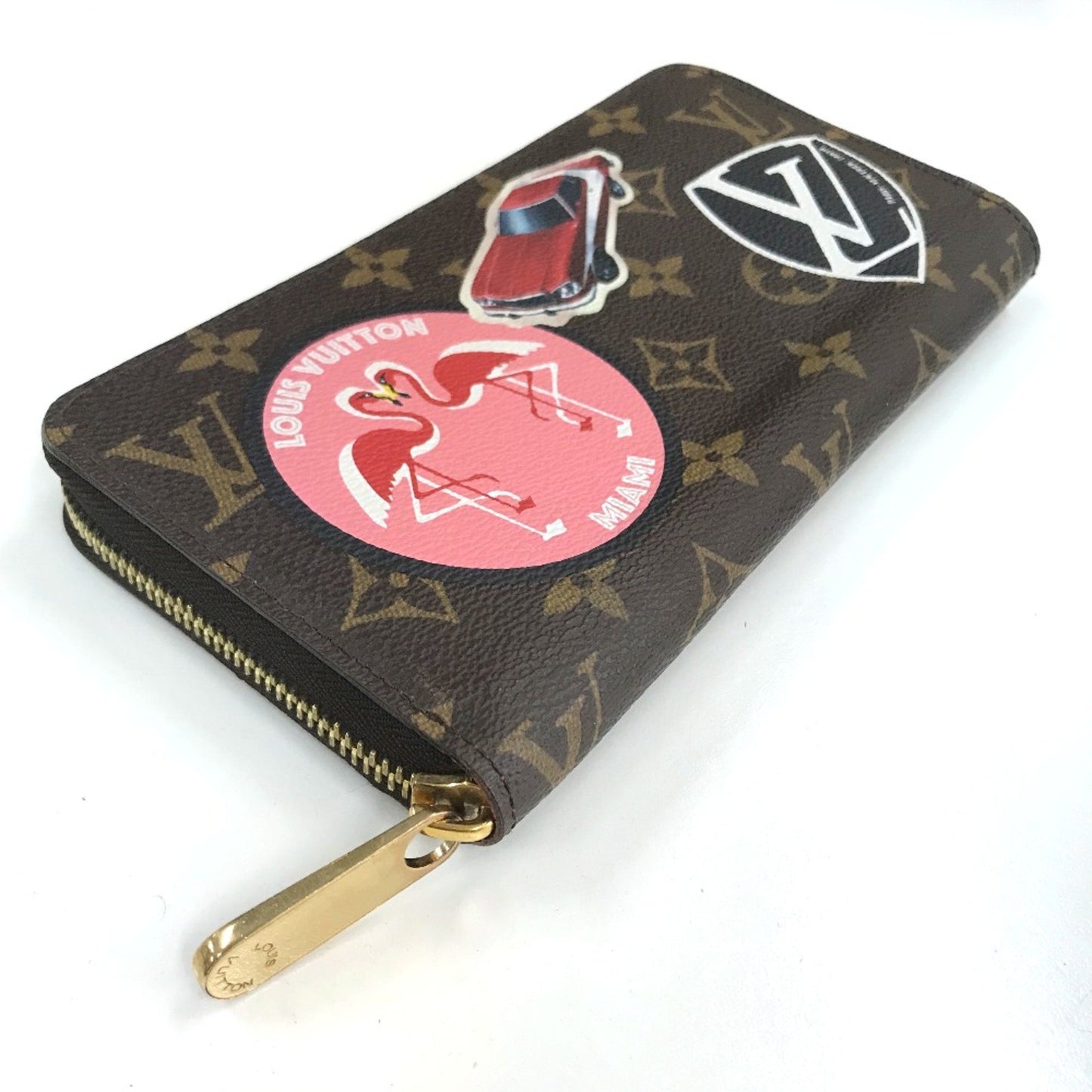 Louis Vuitton Portefeuille zippy, Brown, Canvas, wallet