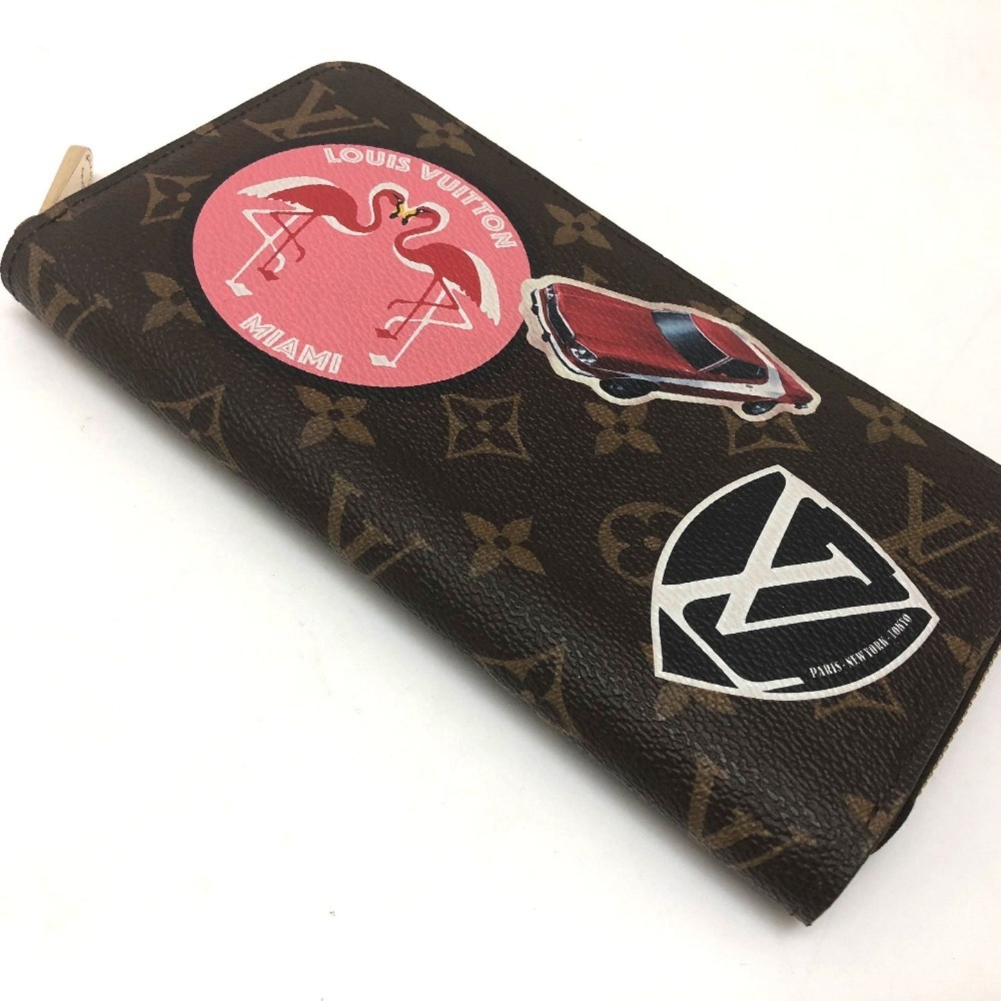 Louis Vuitton Portefeuille zippy, Brown, Canvas, wallet