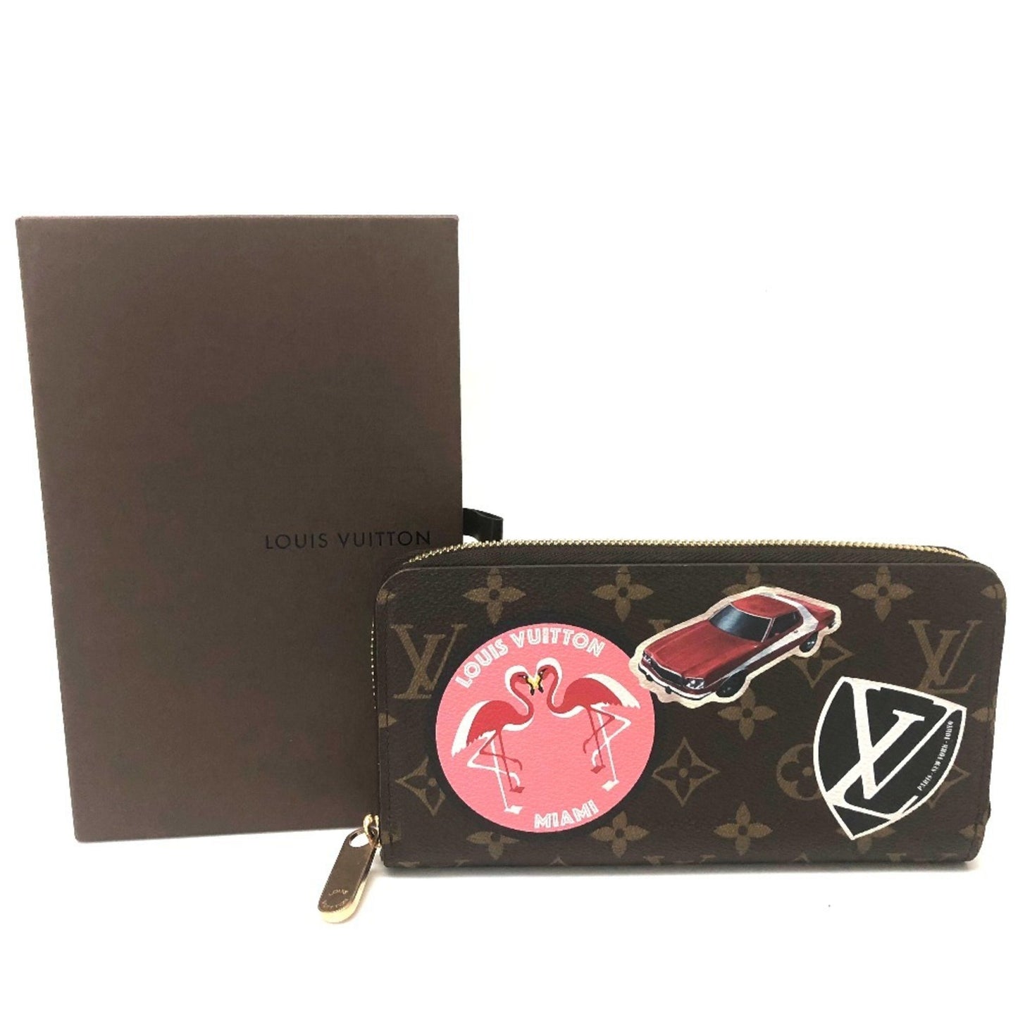 Louis Vuitton Portefeuille zippy, Brown, Canvas, wallet