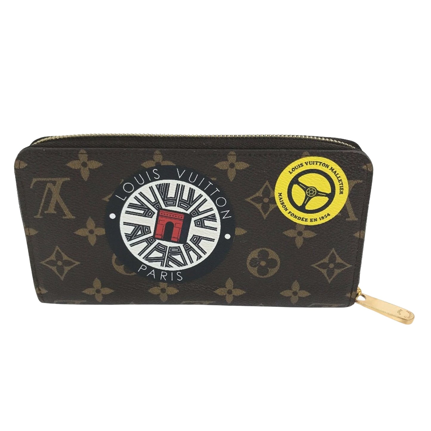 Louis Vuitton Portefeuille zippy, Brown, Canvas, wallet