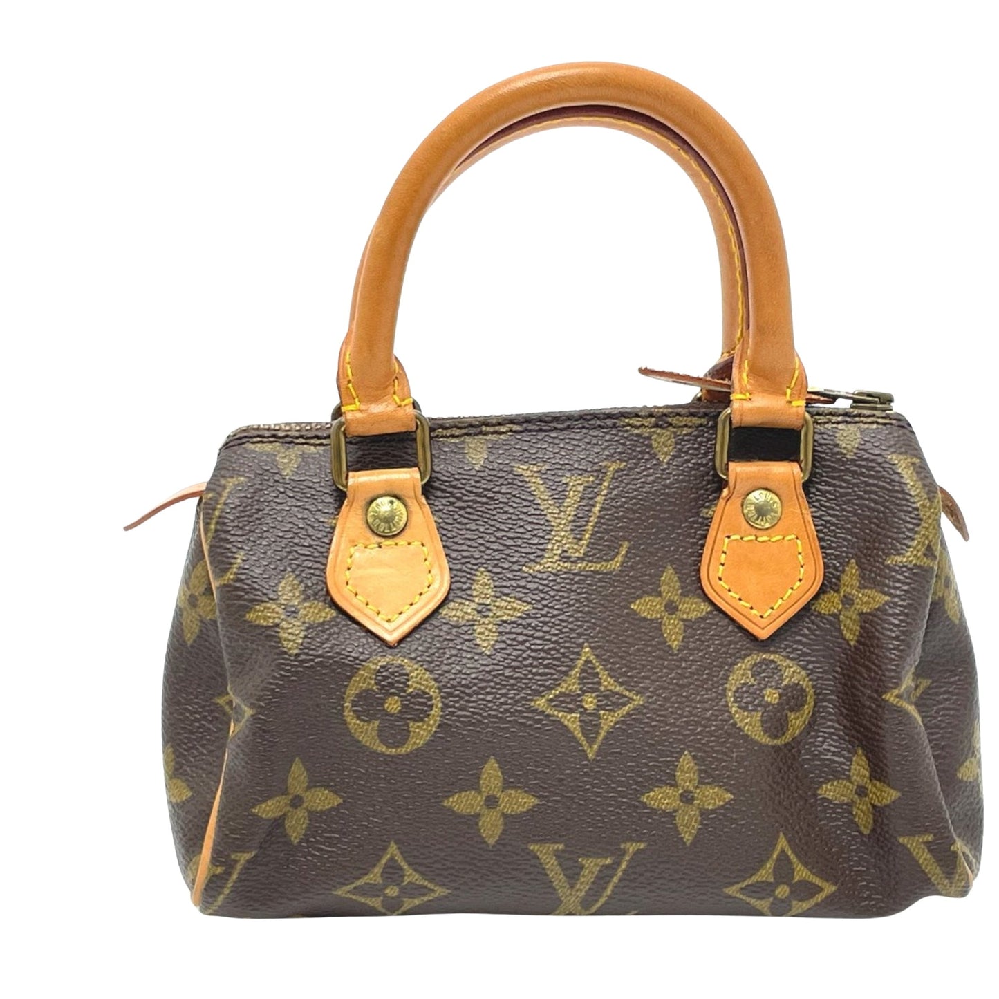 Louis Vuitton Mini speedy, Brown, Canvas, handbag