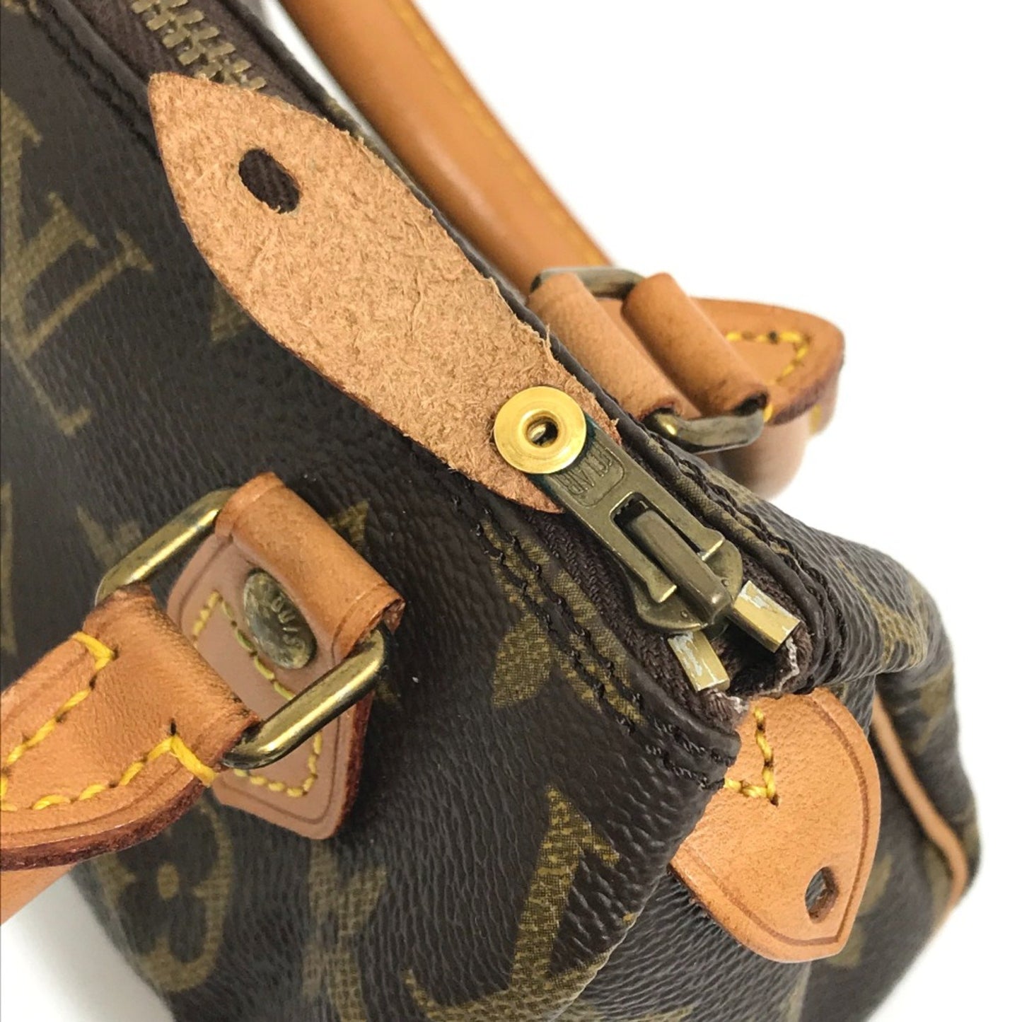 Louis Vuitton Mini speedy, Brown, Canvas, handbag