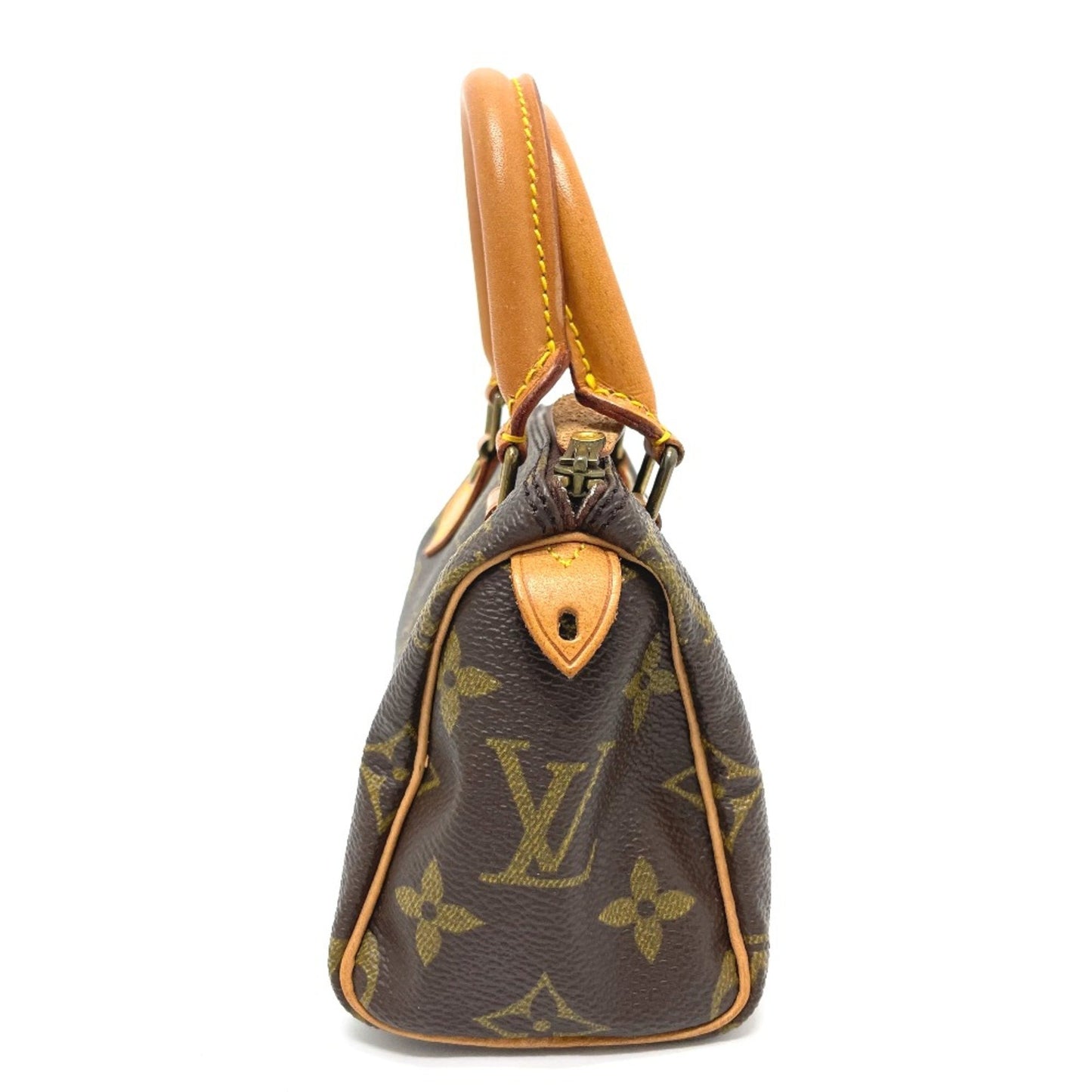 Louis Vuitton Mini speedy, Brown, Canvas, handbag