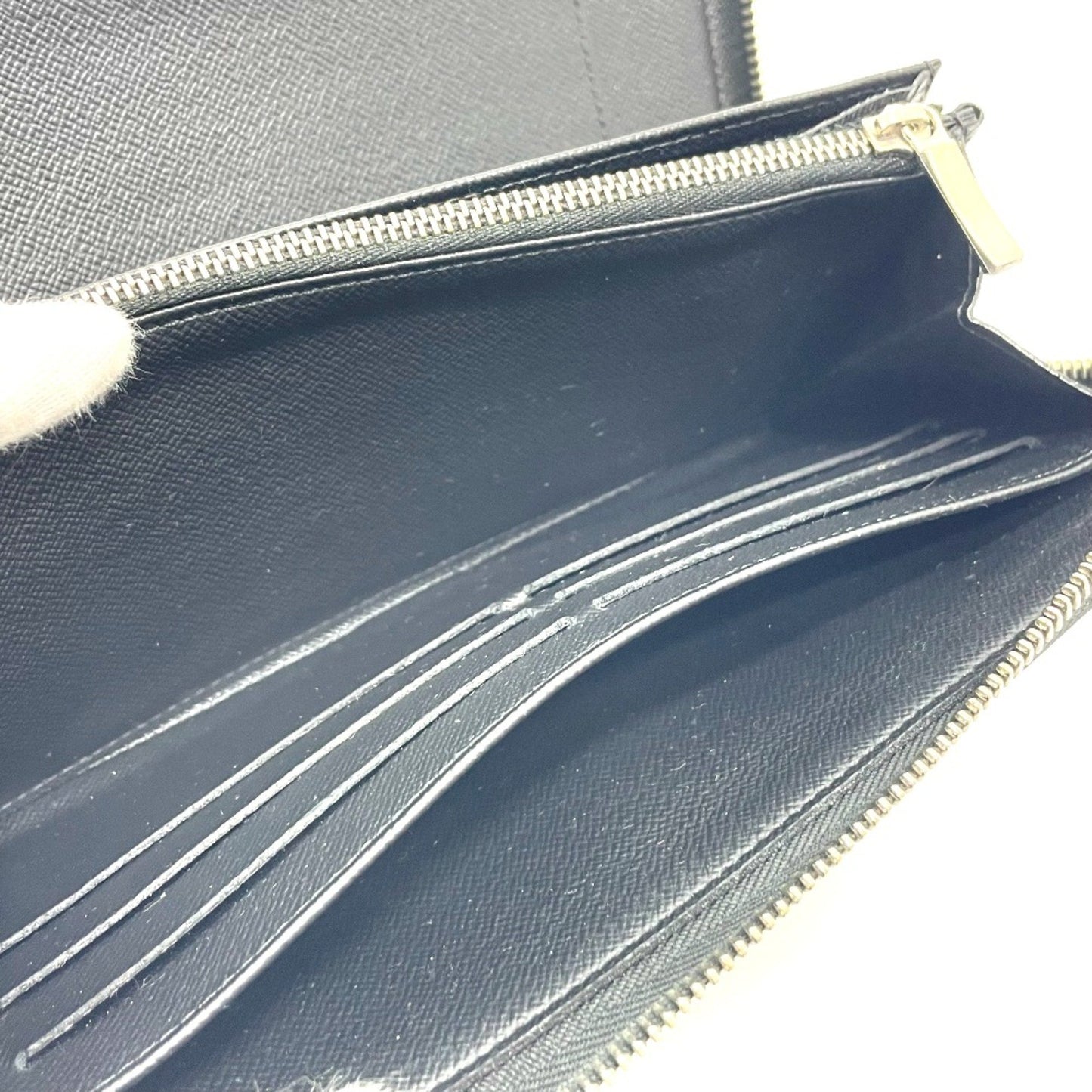 Louis Vuitton Zippy organizer, Black, Canvas, wallet