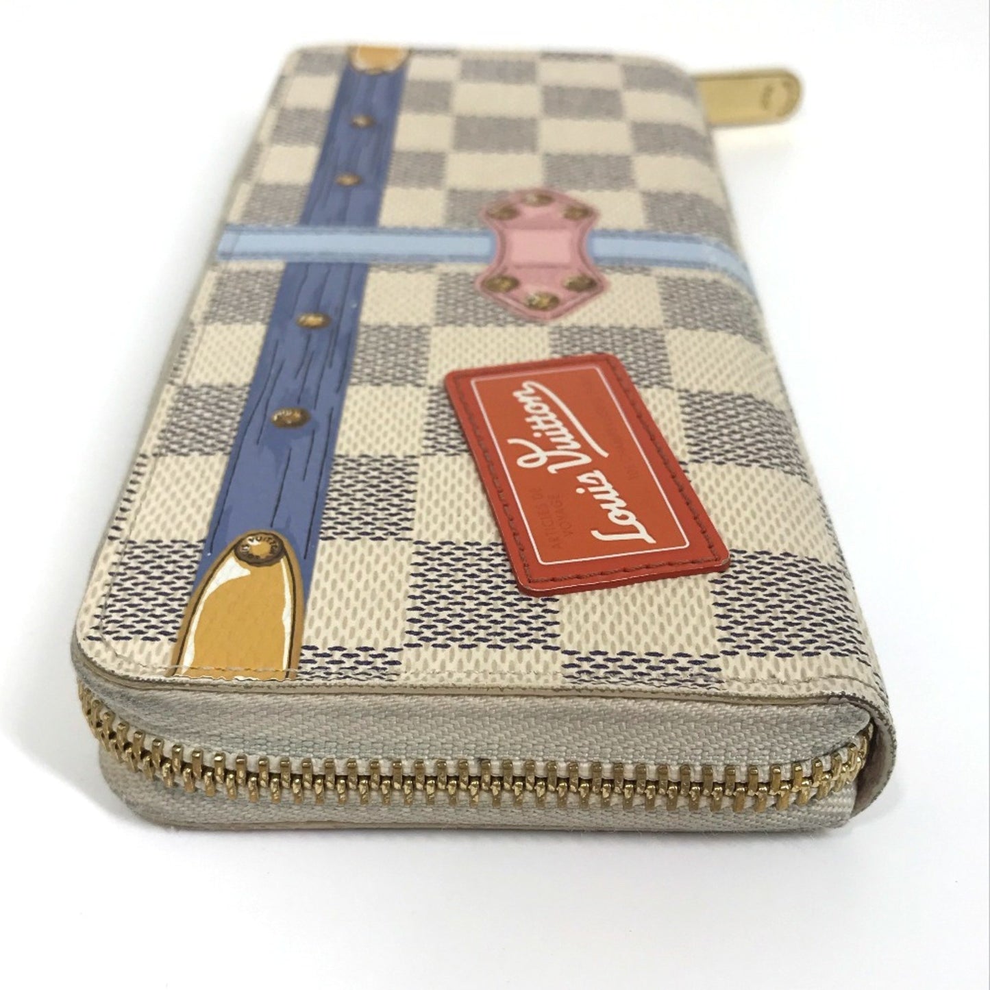Louis Vuitton Clemence, White, Canvas, wallet