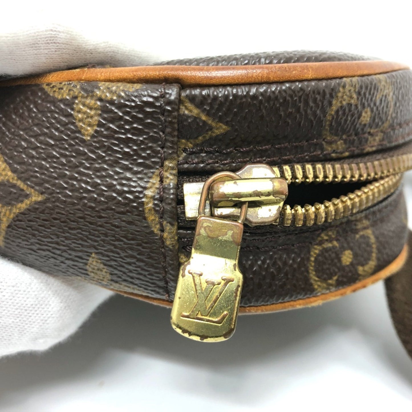 Louis Vuitton Gange, Brown, Canvas, shoulder