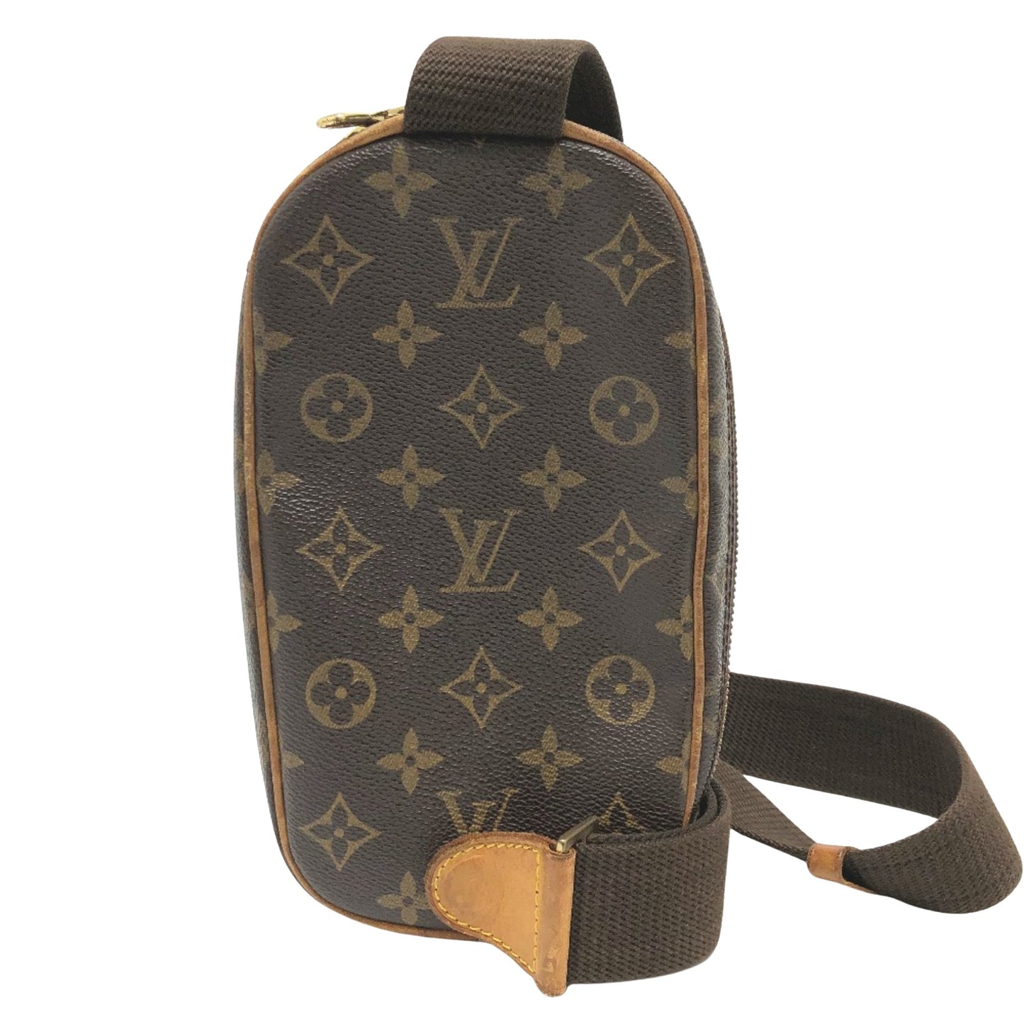 Louis Vuitton Gange, Brown, Canvas, shoulder