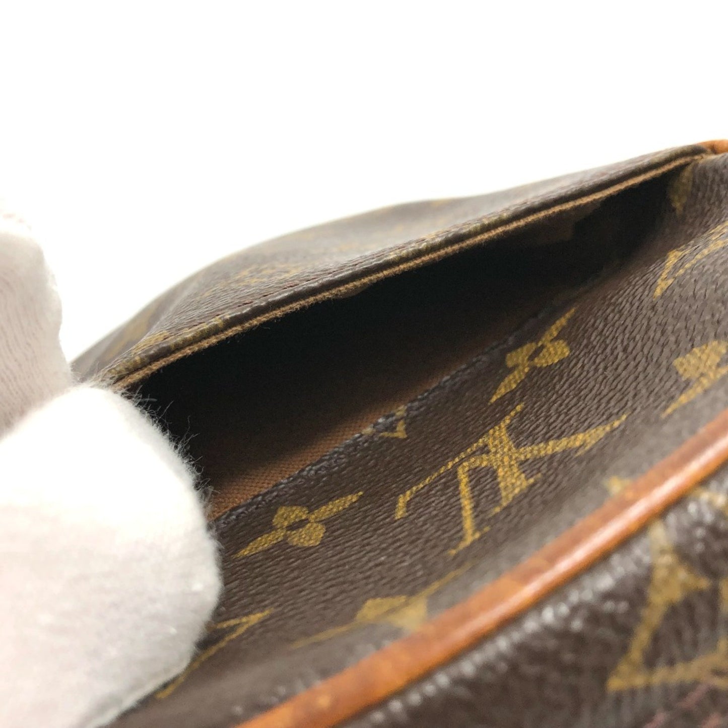 Louis Vuitton Gange, Brown, Canvas, shoulder
