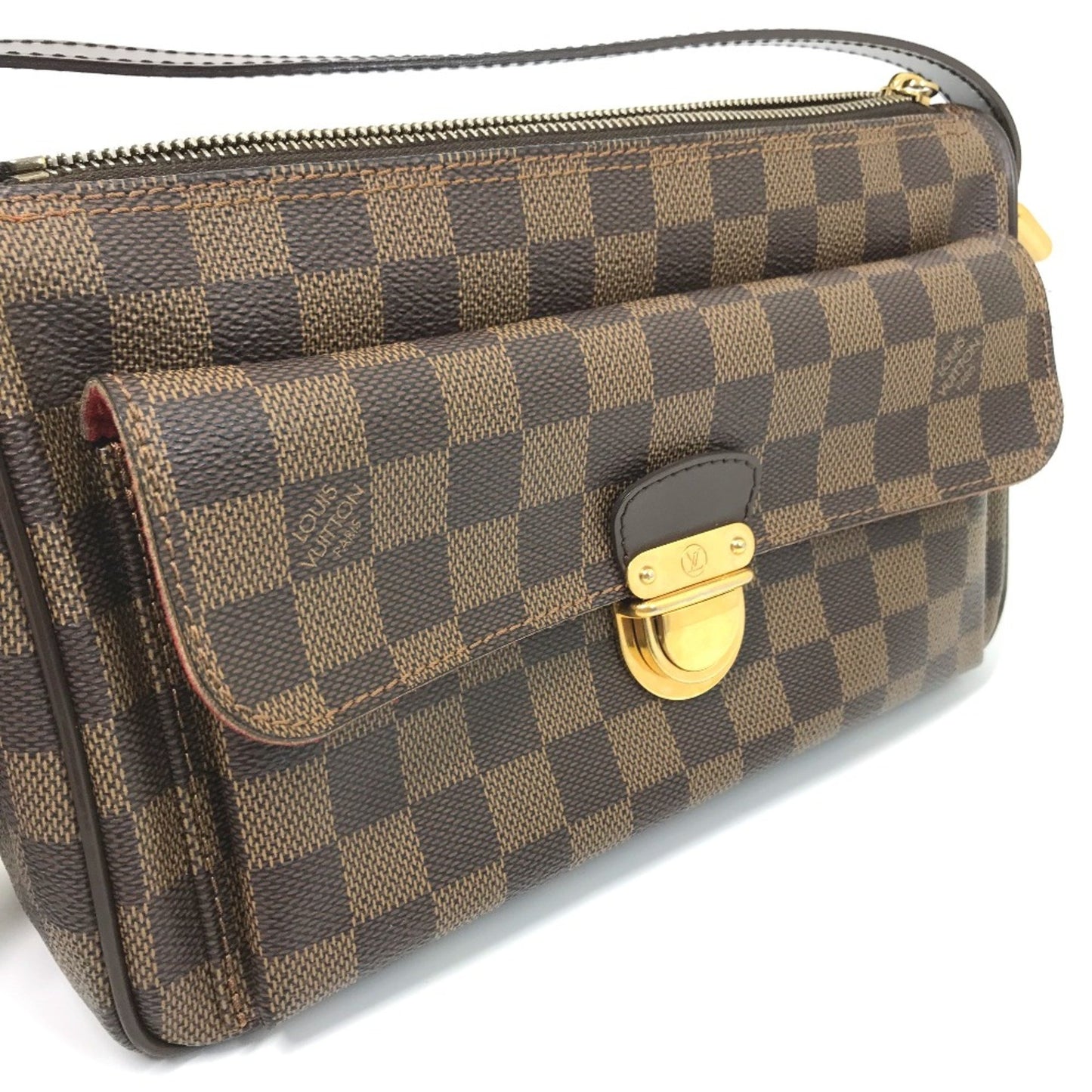 Louis Vuitton Ravello, Brown, Canvas, shoulder