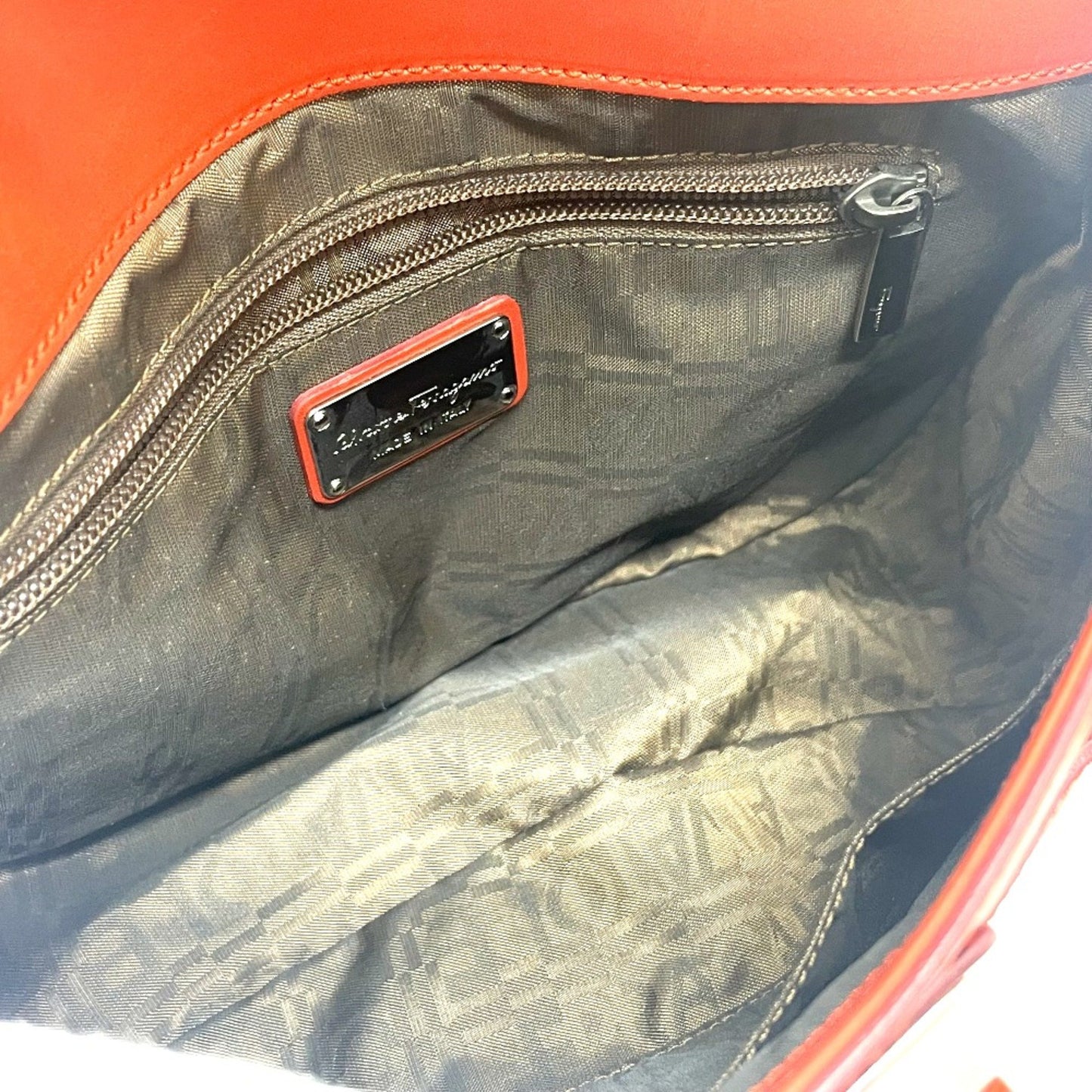 Salvatore Ferragamo, Red, Leather, handbag