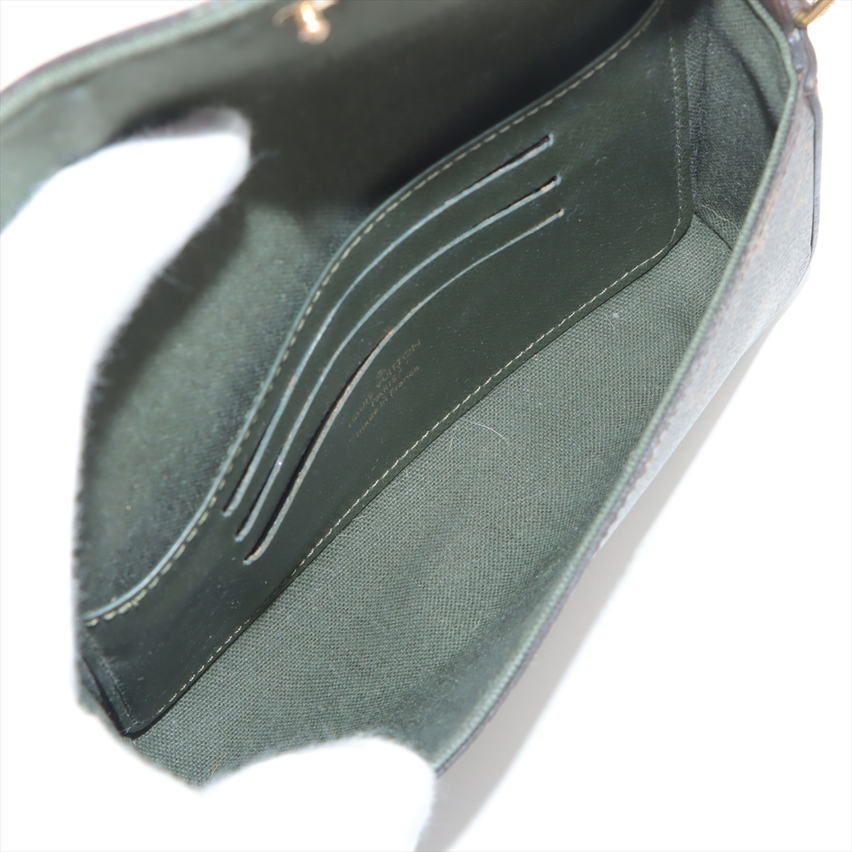 Louis Vuitton Saintonge, Brown, Canvas, shoulder