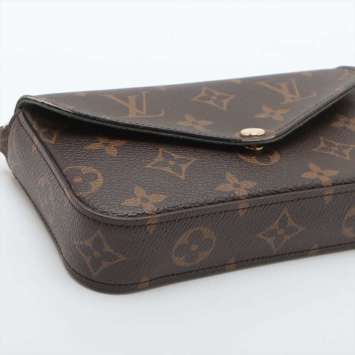 Louis Vuitton Saintonge, Brown, Canvas, shoulder