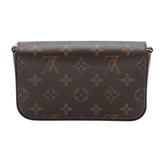 Louis Vuitton Felicie Strap & Go Handbag Monogram Canvas, BROWN, CANVAS, Crossbody bag