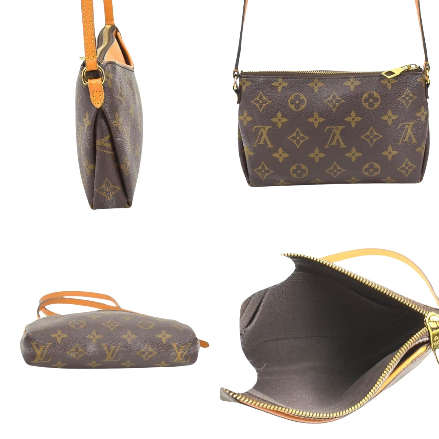 Louis Vuitton Pallas BB, Brown, Canvas, shoulder